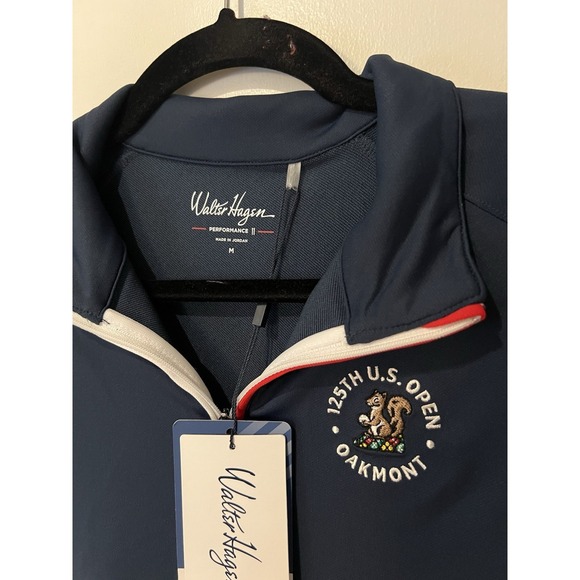 NWT Walter Hagen Women's Medium US Open 1/4 Zip Navy Blue 125th US Open Oakmont - Picture 2 of 5